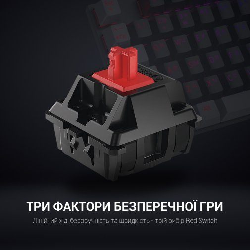 Клавіатура GamePro MK100R Red Switch LED USB Black