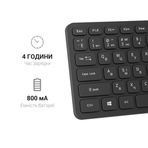 Клавіатура OfficePro SK790B Wireless Black