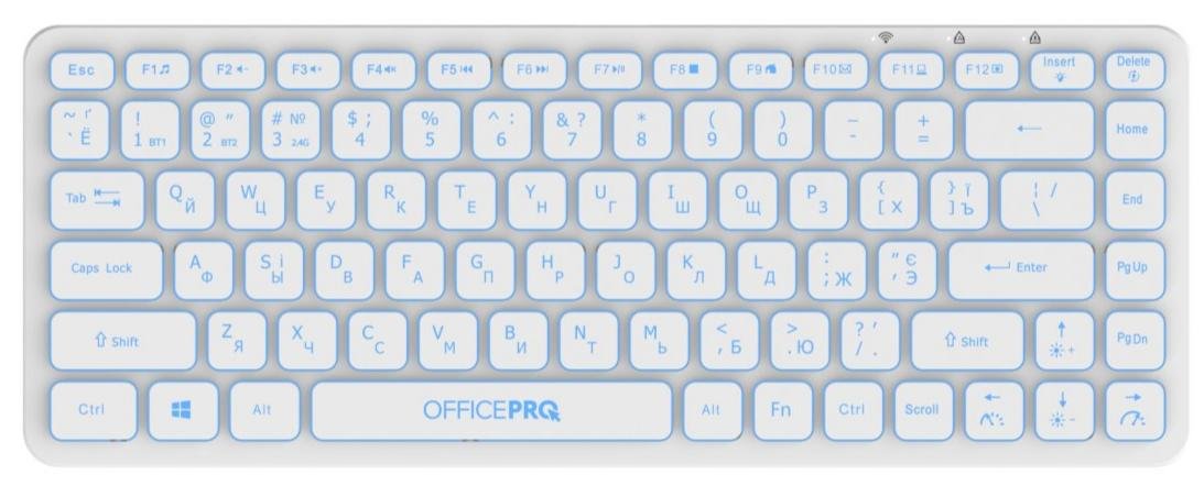 Клавіатура OfficePro SK790W Wireless White