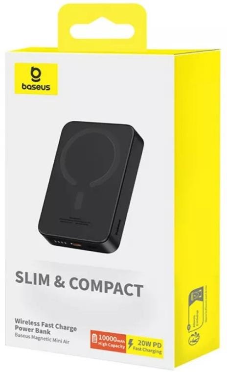 Magnetic Mini Wireless Fast Charge 10000mAh 20W Black