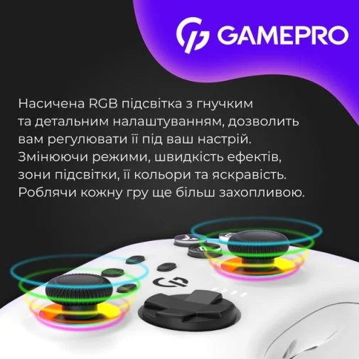 Фото: Геймпад GamePro GPX13W White № 25 | KTC
