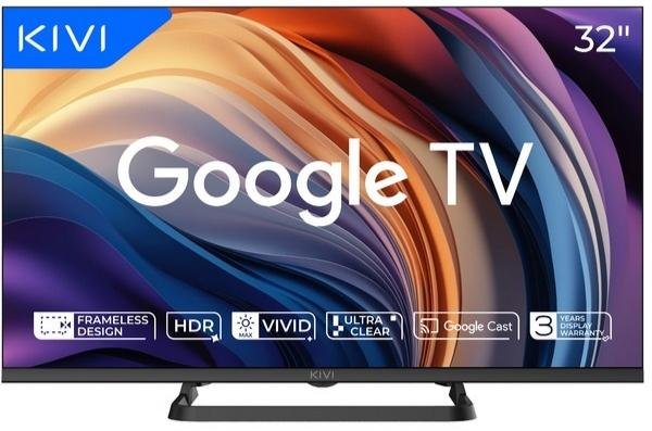 Телевізор LED Kivi 32H710QB (Google TV, Wi-Fi, 1366x768)