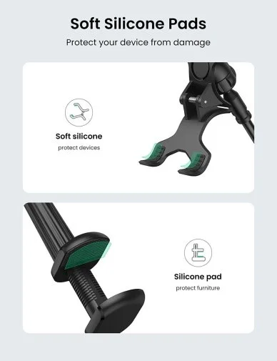Фото: Універсальний тримач UGREEN LP113 Multifunction Phone Clip Stand Black 80906 (LP113/80906) № 13 | KTC