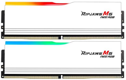 Оперативна пам’ять G.SKILL Ripjaws M5 Neo RGB EXPO White DDR5 2x16GB (F5-6400J3240G16GX2-RM5NRW)