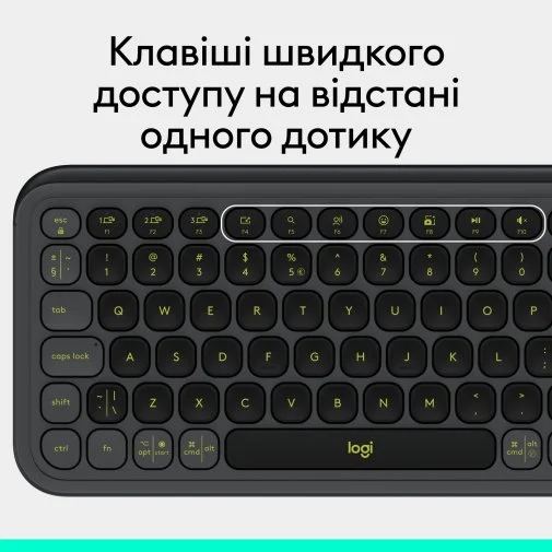 Фото: Клавіатура Logitech Pop Icon Keys Wireless Graphite/Green (920-013157) № 18 | KTC