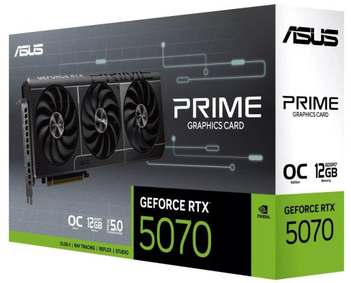  Відеокарта ASUS PRIME GeForce RTX 5070 12GB GDDR7 OC Edition (PRIME-RTX5070-O12G)