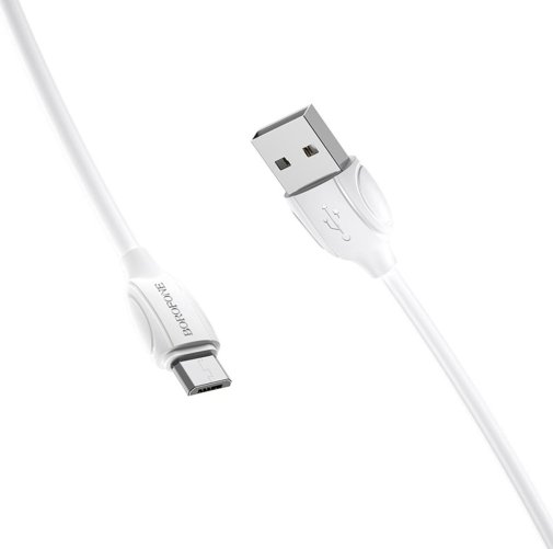 Кабель BOROFONE BX19 Benefit 2.4A AM / MicroUSB 1m White (BX19MW)