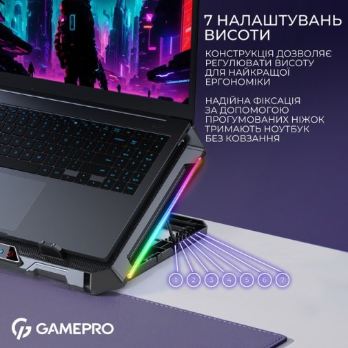 Підставка для ноутбука GamePro CP795 Black