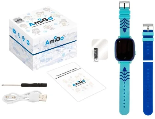 Фото: Смарт годинник AmiGo GO005 4G WIFI Thermometer Blue (GO005 4G Blue) № 15 | KTC