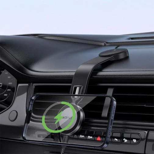 Фото: Кріплення для мобільного телефону Acefast D37 Magnetic Wireless Black (6974316283546) № 16 | KTC