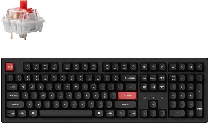 Клавіатура Keychron K10 Pro K Pro Red QMK Hot-swap RGB UKR/ENG WL/BT/USB Black (K10P-H1-UA)