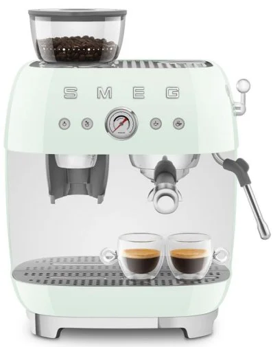 Фото: Ріжкова кавоварка Smeg Espresso coffee machine with grinder Pastel Green (EGF03PGEU) № 18 | KTC