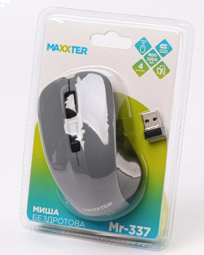 Миша Maxxter Mr-337 Grey (Mr-337-Gr)