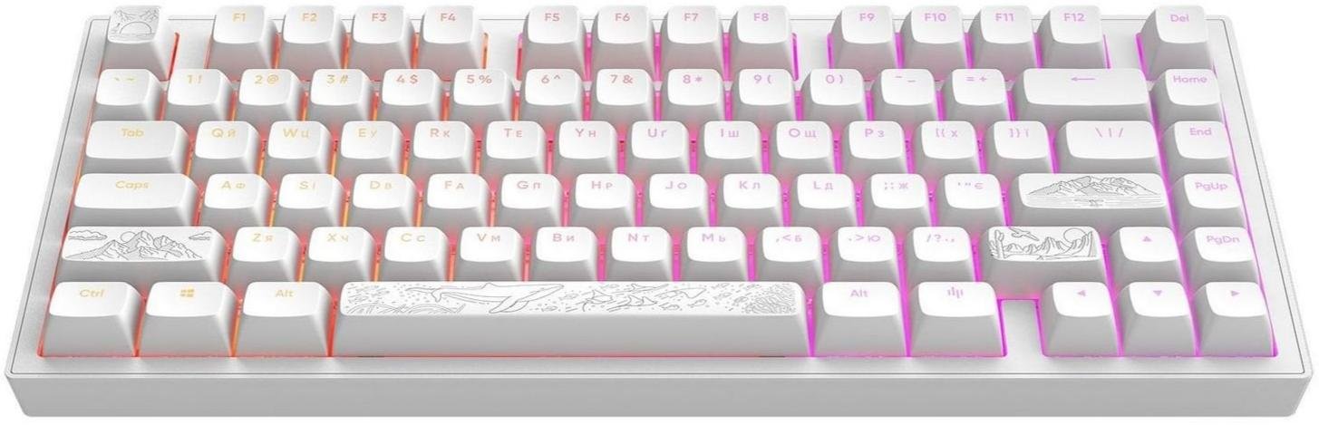 Клавіатура Dark Project ALU81 Terra Nostra PBT Mech. g3ms Moonstone USB White (DPKB_NOSTRA_81_ANSI_WHITE_UA)
