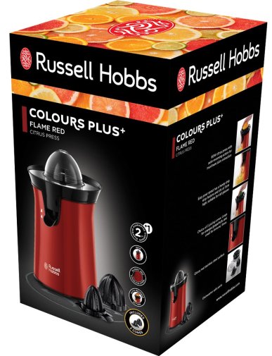 Соковижималка шнекова Russell Hobbs Colour Plus Flame Red (26010-56)