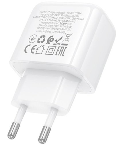 Зарядний пристрій Hoco CS53A Surplus PD 25W White (6942007631488)