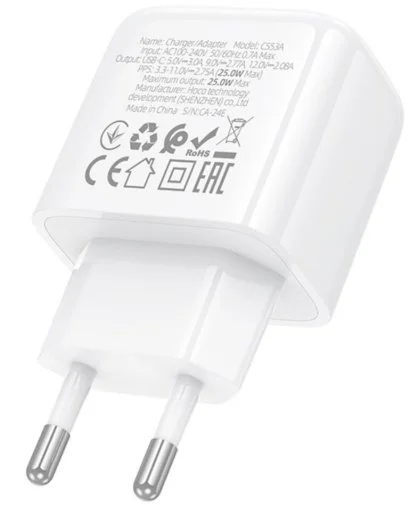 Фото: Зарядний пристрій Hoco CS53A Surplus PD 25W White (6942007631488) № 15 | KTC