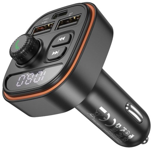 FM-Трансмітер + АЗП BOROFONE BC59 Heroic 15W Black (6941991117312)