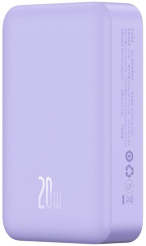 Батарея універсальна Baseus Magnetic Mini Wireless Fast Charge 20000mAh 20W Purple (PPCX150005)