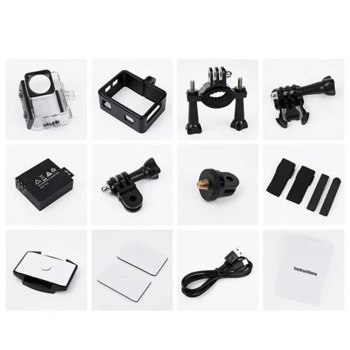 Фото: Екшн-камера Hoco DV102 4K Anti-Shake Sports Camera Black (6942007633352) № 11 | KTC