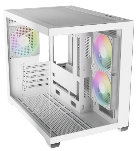 Корпус Gamdias Aura GC10M WH ARGB White with window (4711514502312)