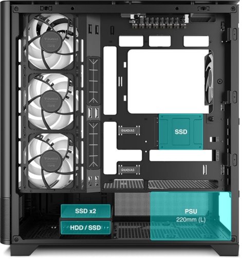 Корпус Gamdias Atlas P2 CG Black with window (4711514501025)