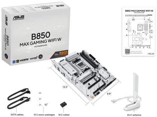 Материнська плата ASUS B850 MAX GAMING WIFI W