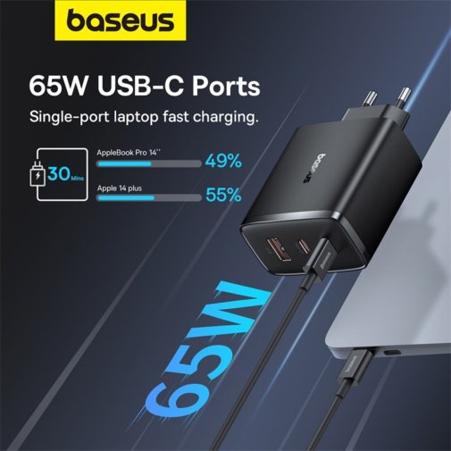 Зарядний пристрій Baseus Cube Pro 65W Black (P10152301113-00)