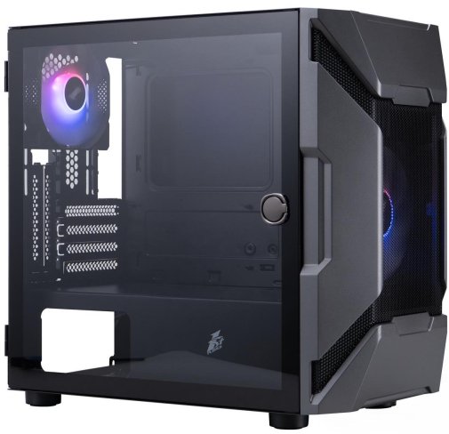 Корпус 1stPlayer D3-A-BK-1F7-14-1F7 Black with window