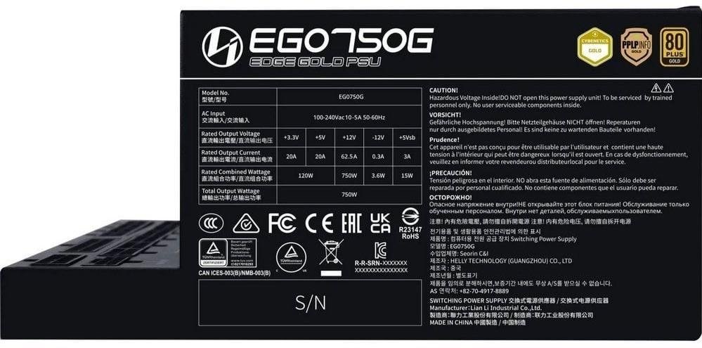 Блок живлення Lian-Li 750W Edge Gold 750 Black (G9P.EG0750G.B000.EU)