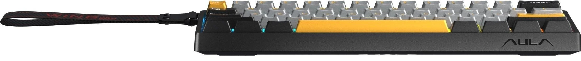 Фото: Клавіатура Aula WIN60 HE Max Magnetic Switch ENG/UKR Black/Grey/Yellow (6978080504036) № 10 | KTC