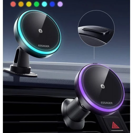 Фото: Кріплення для мобільного телефону Essager Hands Free Car Vent Car Mount Phone Holder Black (EZJCX-YS01-Z) № 16 | KTC