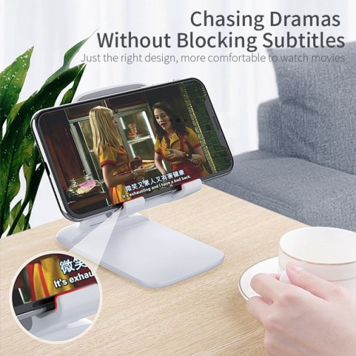 Універсальний тримач Essager Knight Foldable Desk Mobile Phone Holder Stand White (EZJZM-QSSJ02)