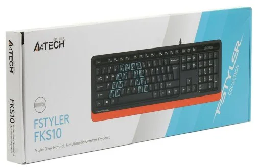 Фото: Клавіатура A4tech FKS10 USB Black/Orange (FKS10 (Orange)) № 14 | KTC