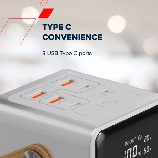 Батарея універсальна Canyon OnPower 610 60000mAh 100W White (CNS-CPB610W)