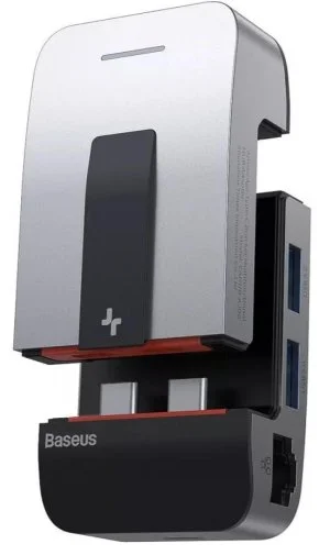 Фото: USB-хаб Baseus Multifunctional Armor Age Type-C Bracket Gray (CAHUB-AJ0G) № 7 | KTC