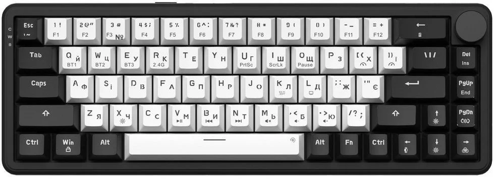 Фото: Клавіатура GamePro Asgard Valhalla MK210B Pro RGB WL/BT/USB Black № 17 | KTC