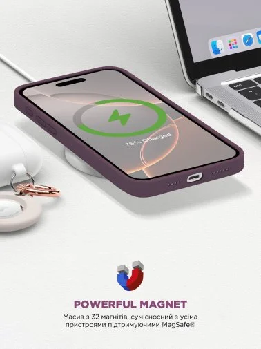 Фото: Чохол ArmorStandart for Apple iPhone 16 Pro - ICON2 MagSafe Plum (ARM81317) № 19 | KTC
