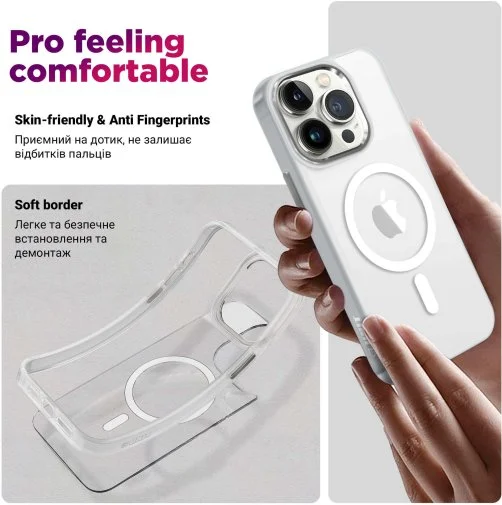 Фото: Чохол ArmorStandart for Apple iPhone 16 - Unit MagSafe Matte Clear (ARM78705) № 13 | KTC