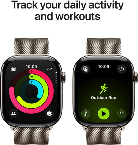 Смарт годинник Apple Watch 11 GPS LTE 46mm - Natural Titanium Case with Natural Milanese Loop - M/L (MFD04)