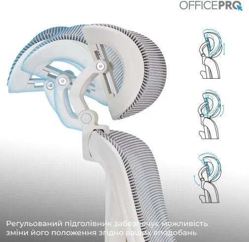 Фото: Крісло OfficePro Atlas OC630-W-LG-LG White/Light Gray № 30 | KTC