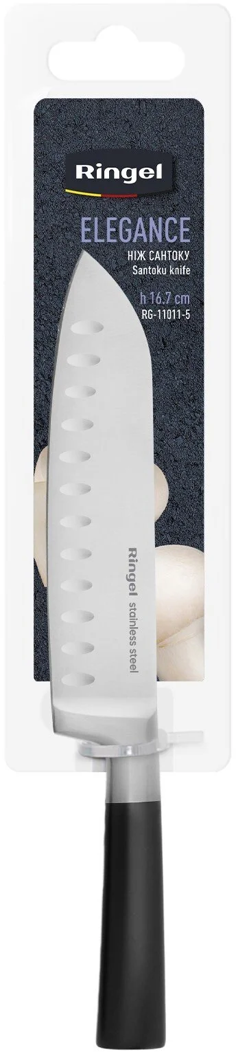 Фото: Ніж кухонний сантоку Ringel Elegance 12.7cm Black (RG-11011-5) № 7 | KTC