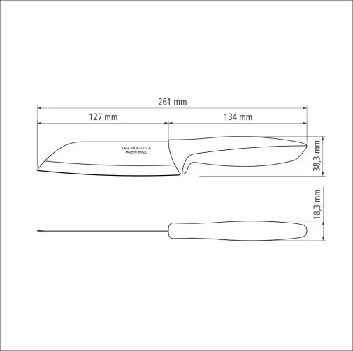 Фото: Набір ножів Tramontina PLENUS 12.7cm 12pcs Light Gray (23442/035) № 6 | KTC