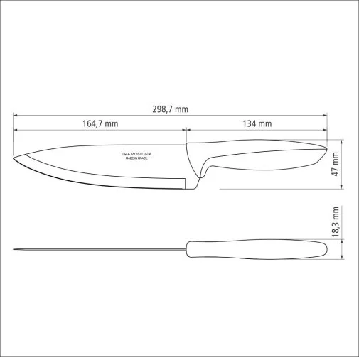 Фото: Набір ножів Tramontina PLENUS 17.8cm 12pcs Light Gray (23426/037) № 7 | KTC