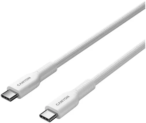 Фото: Кабель Canyon OnWire 60CL 60W Type-C / Type-C 1m White (CND-CCAP60AB10W) № 15 | KTC