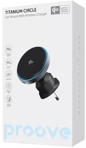Автотримач Proove Titanium Circle Qi2 15W gray