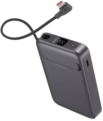 Батарея універсальна Proove OverPower 10000mAh, 1xType-C, Qi2, 35W, Gray