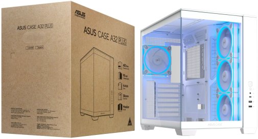Корпус ASUS A32 Plus White with window (90DC00S3-B19000)