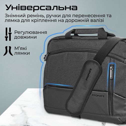 Сумка для ноутбука Promate Satchel-mb Black (6959144062648)