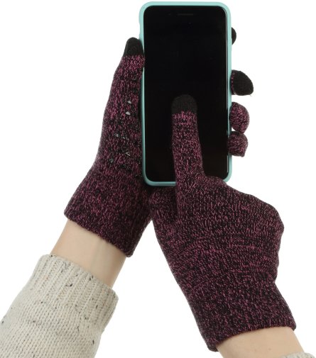 Рукавички для сенсорних екранів ArmorStandart Melange Purple/Black size L (ARM59868)